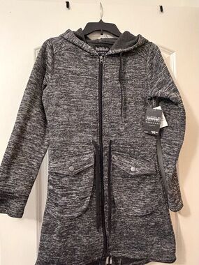Fahrenheit Womens' Gray Hooded Zip-Front Active Jacket